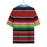 Mexican Serape Blanket Pattern Print Rayon Hawaiian Shirt