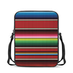 Mexican Serape Blanket Pattern Print Rectangular Crossbody Bag
