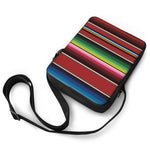 Mexican Serape Blanket Pattern Print Rectangular Crossbody Bag