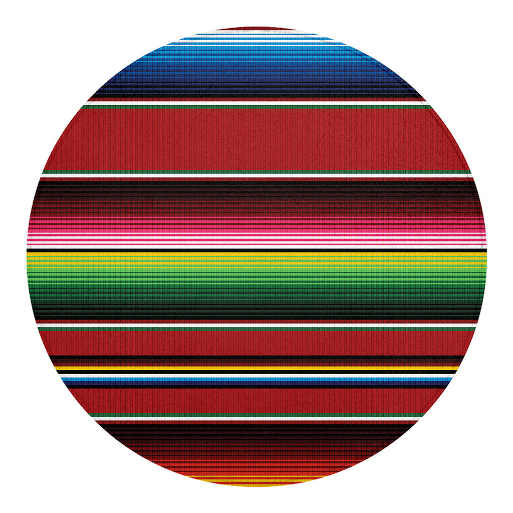 Mexican Serape Blanket Pattern Print Round Blanket