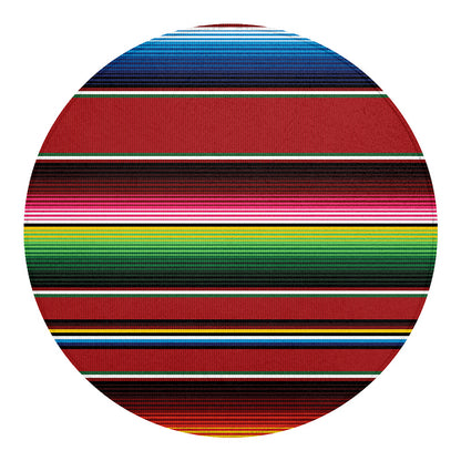 Mexican Serape Blanket Pattern Print Round Blanket