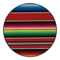 Mexican Serape Blanket Pattern Print Round Floor Mat