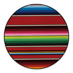 Mexican Serape Blanket Pattern Print Round Floor Mat