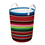 Mexican Serape Blanket Pattern Print Round Laundry Basket