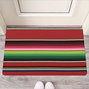 Mexican Serape Blanket Pattern Print Rubber Doormat