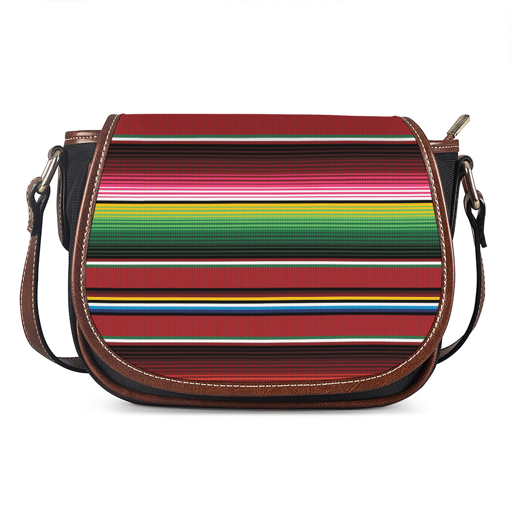 Mexican Serape Blanket Pattern Print Saddle Bag