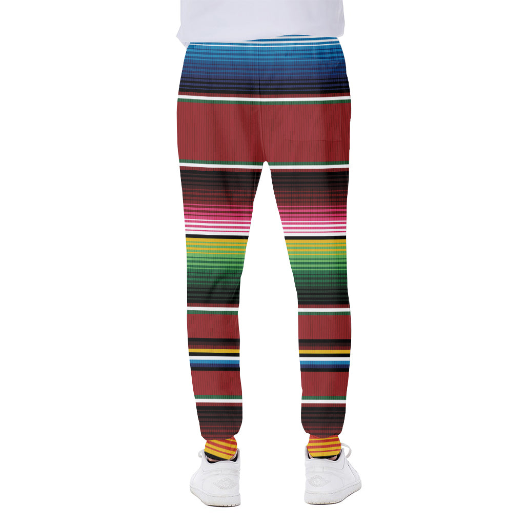 Mexican Serape Blanket Pattern Print Scuba Joggers