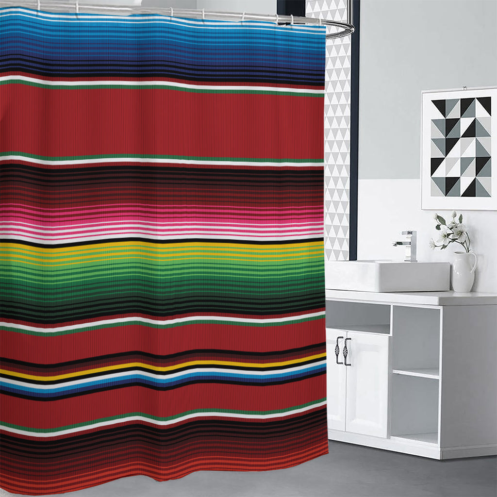 Mexican Serape Blanket Pattern Print Shower Curtain