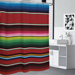 Mexican Serape Blanket Pattern Print Shower Curtain