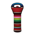 Mexican Serape Blanket Pattern Print Single Neoprene Wine Tote