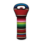 Mexican Serape Blanket Pattern Print Single Neoprene Wine Tote