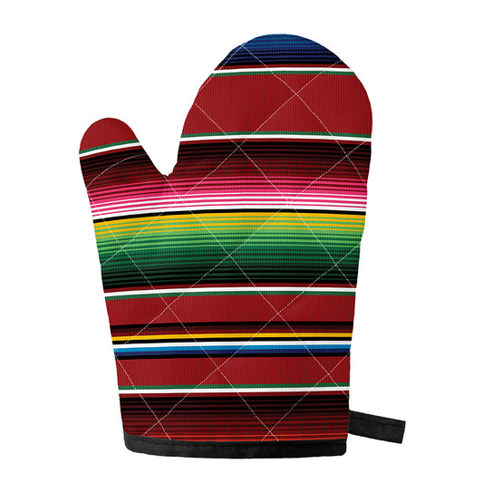 Mexican Serape Blanket Pattern Print Single Oven Mitt