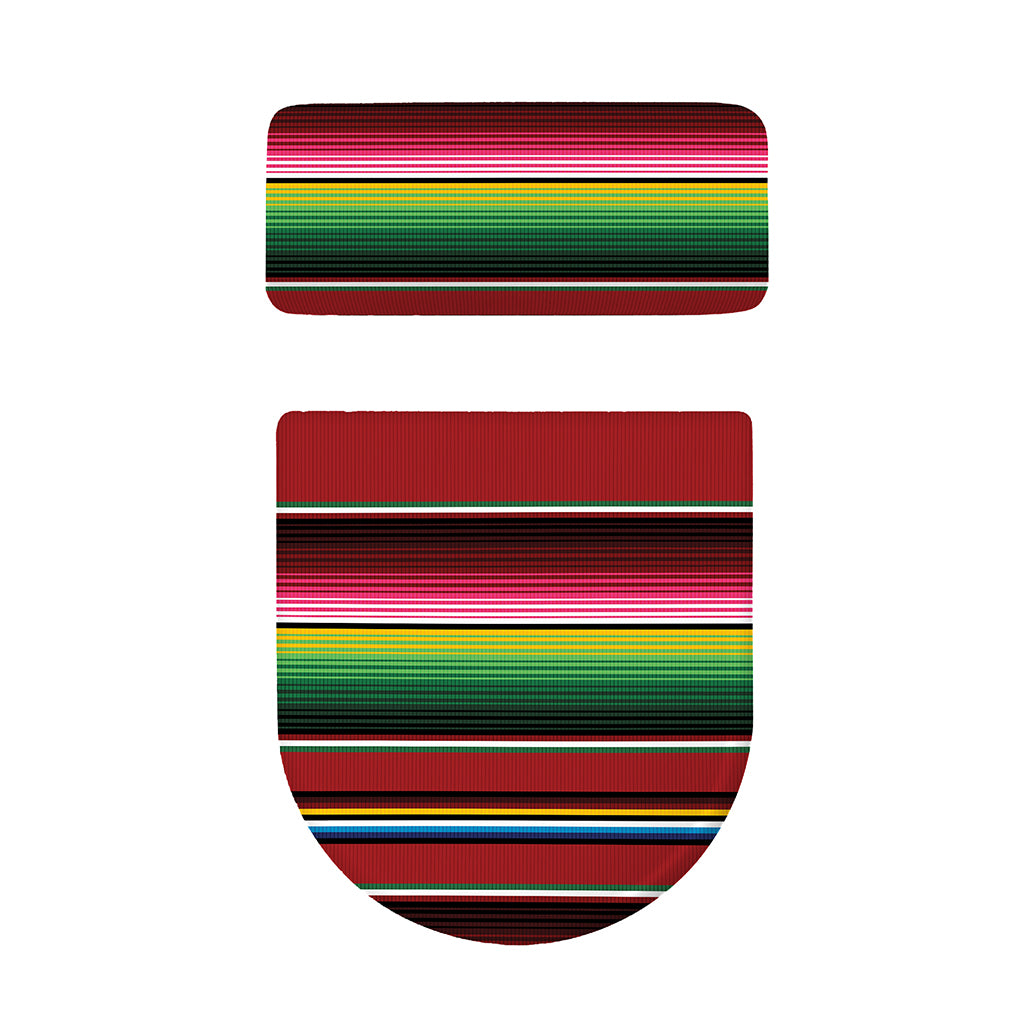 Mexican Serape Blanket Pattern Print Toilet Lid And Tank Cover Set