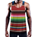 Mexican Serape Blanket Pattern Print Men's Workout Tank Top