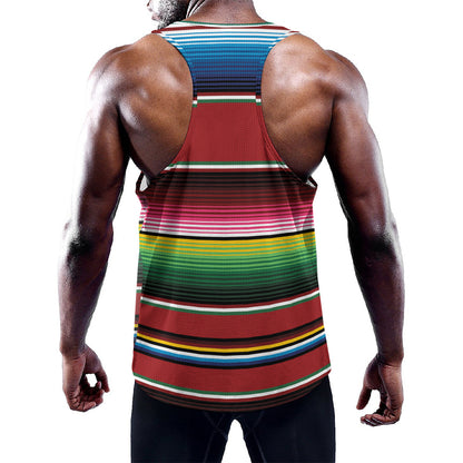 Mexican Serape Blanket Pattern Print Training Tank Top