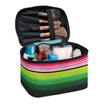 Mexican Serape Blanket Pattern Print Travel Makeup Bag