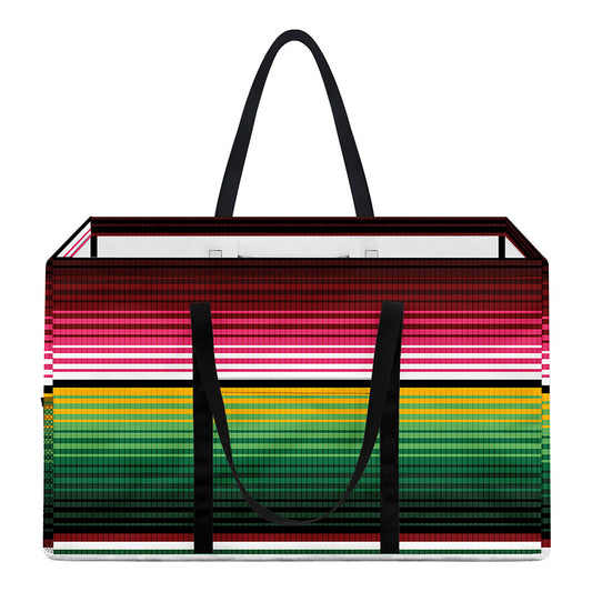 Mexican Serape Blanket Pattern Print Utility Tote Bag