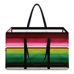 Mexican Serape Blanket Pattern Print Utility Tote Bag