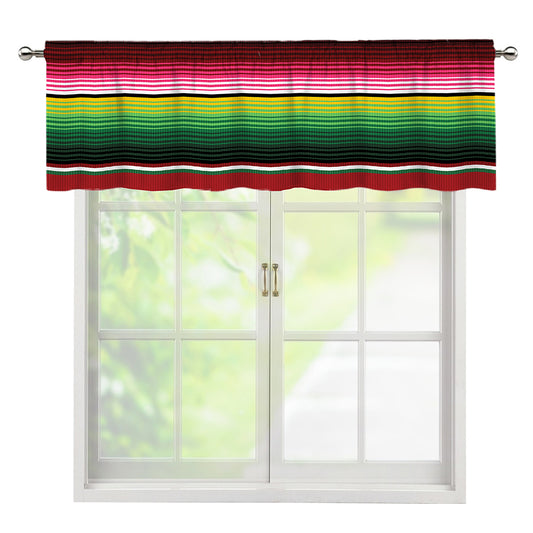 Mexican Serape Blanket Pattern Print Window Valance