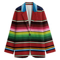 Mexican Serape Blanket Pattern Print Women's Blazer