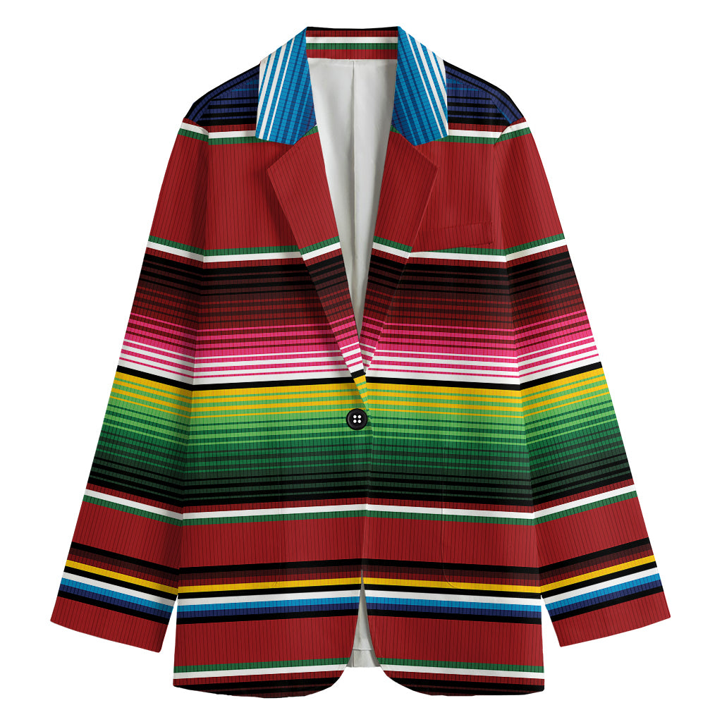 Mexican Serape Blanket Pattern Print Women's Blazer