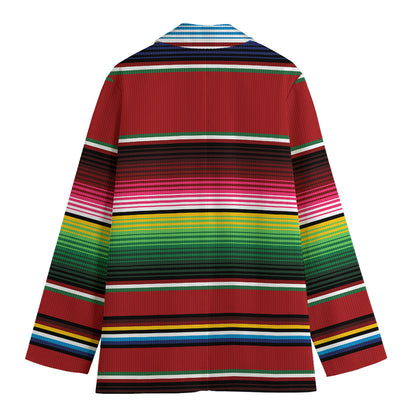 Mexican Serape Blanket Pattern Print Women's Blazer