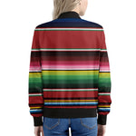 Mexican Serape Blanket Pattern Print Women's Bomber Jacket