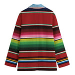 Mexican Serape Blanket Pattern Print Women's Cotton Blazer