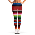 Mexican Serape Blanket Pattern Print Women's Leggings