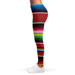 Mexican Serape Blanket Pattern Print Women's Leggings