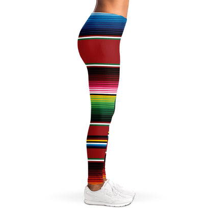 Mexican Serape Blanket Pattern Print Women's Leggings