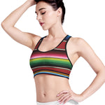 Mexican Serape Blanket Pattern Print Women's Sports Bra