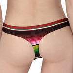 Mexican Serape Blanket Pattern Print Women's Thong