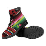 Mexican Serape Blanket Pattern Print Work Boots