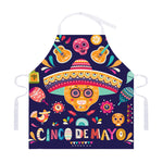 Mexican Skull Cinco de Mayo Print Adjustable Apron