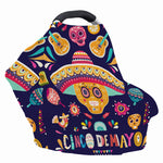Mexican Skull Cinco de Mayo Print Baby Seat Cover
