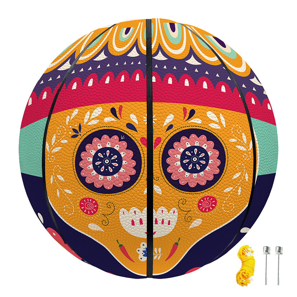 Mexican Skull Cinco de Mayo Print Basketball