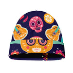 Mexican Skull Cinco de Mayo Print Beanie