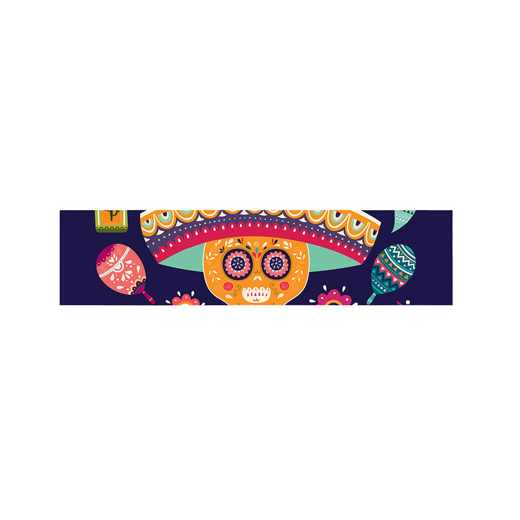 Mexican Skull Cinco de Mayo Print Bed Runner