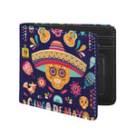 Mexican Skull Cinco de Mayo Print Bifold Wallet