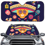 Mexican Skull Cinco de Mayo Print Car Windshield Sun Shade