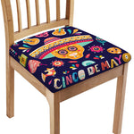 Mexican Skull Cinco de Mayo Print Chair Cushion Cover