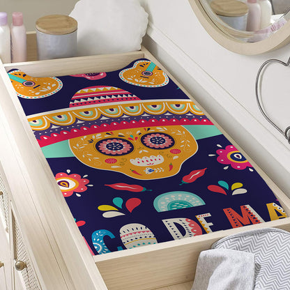 Mexican Skull Cinco de Mayo Print Changing Pad Cover