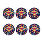 Mexican Skull Cinco de Mayo Print Coaster Set