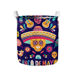 Mexican Skull Cinco de Mayo Print Collapsible Laundry Basket