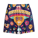 Mexican Skull Cinco de Mayo Print Cotton Shorts