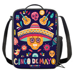 Mexican Skull Cinco de Mayo Print Crossbody Lunch Bag