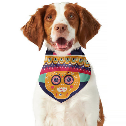 Mexican Skull Cinco de Mayo Print Dog Bandana