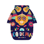 Mexican Skull Cinco de Mayo Print Dog Zip Up Hoodie