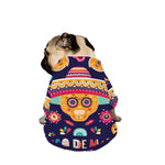 Mexican Skull Cinco de Mayo Print Dog Zip Up Jacket